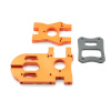 Hauptmotorhalter / Getriebehalter Flux - Aluminium Orange - Billet Machined Motor Mount - HPI Bullet