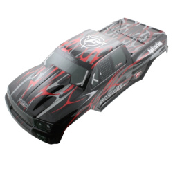 Savage Flux GT-2 Karosserie (schwarz / rot / grau - lackiert)