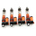 Gewindedämpfer Piggyback - Komplett Set (4 Stück) Aluminium Orange (Montiert)