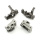 Lenkhebel-/ Lenkhebelträger Set Aluminium Grau - Billet Machined Steering Knuckle & Castor Block