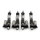 Gewindedämpfer Piggyback - Komplett Set (4 Stück) Aluminium Grau (Montiert)