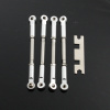 Titan / Aluminium Spurstangen Set Silber - Titanium Turnbuckle Set