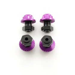 Sechskant Felgenmitnehmer Set 17mm (Aluminium) Lila - Savage XS